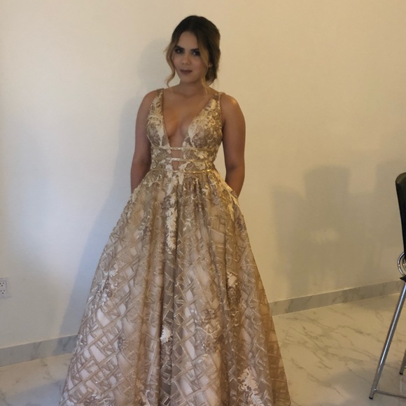 Jovani gold dress - Picture 4 of 4